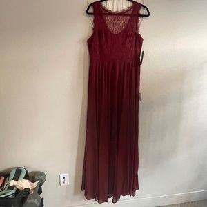 Never Worn Devine Evening Lace Chiffon Maxi Dress